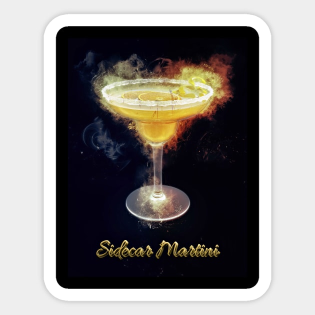 Sidecar Martini Cocktail Drink Happy Hour Party Sticker by Boehm Graphics